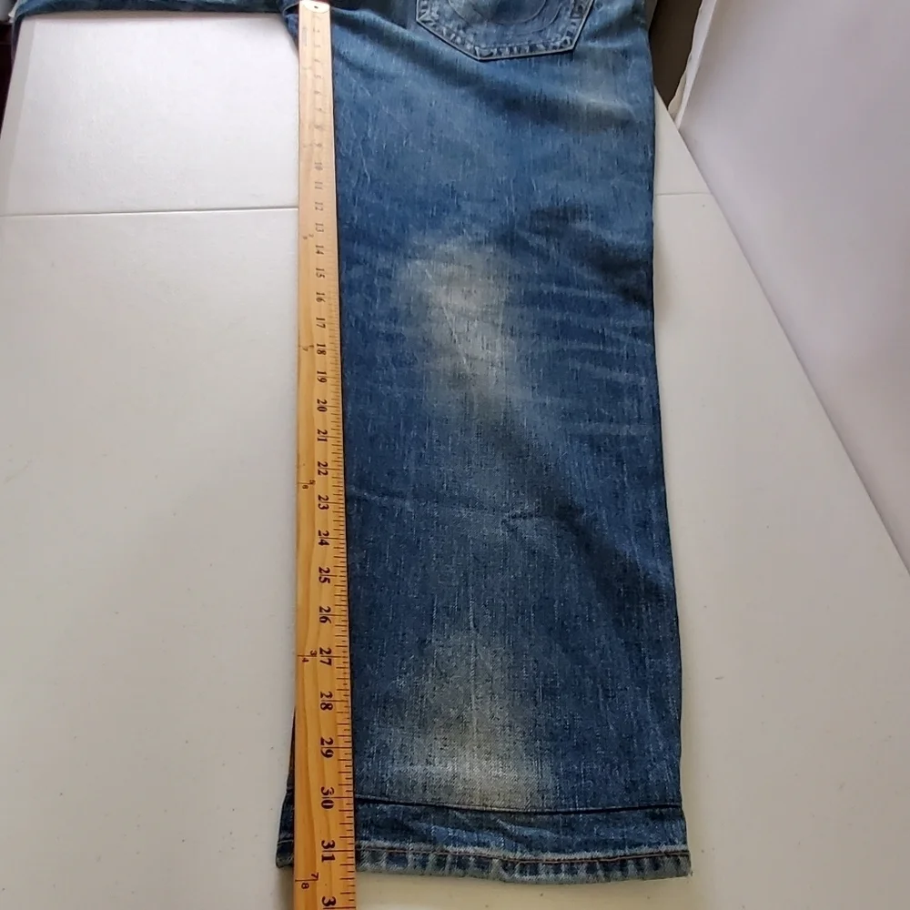 True Religion Geno Relaxed Slim Jeans Men's‎ Size 40 Button Flap Back Pockets